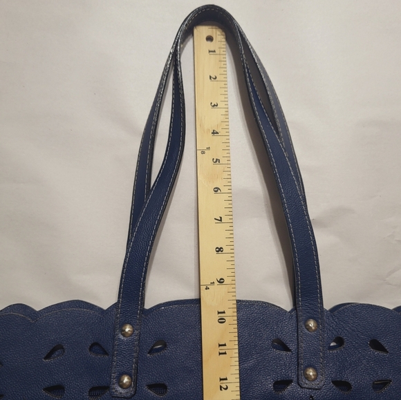 Artisan Made Colombian Embossed Leather Tote Bag - Multicolor- Butterfly Floral - Picture 8 of 11